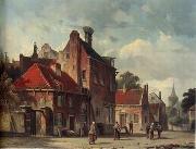 unknow artist European city landscape, street landsacpe, construction, frontstore, building and architecture. 095 oil painting picture wholesale